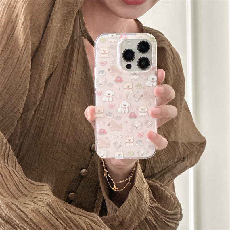 Cute Full-print Cat & Dog Foldable Kickstand Phone Case